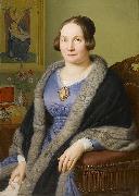Franz Ittenbach Portrait of Margarete von Soist. Signed and dated Germany oil painting artist